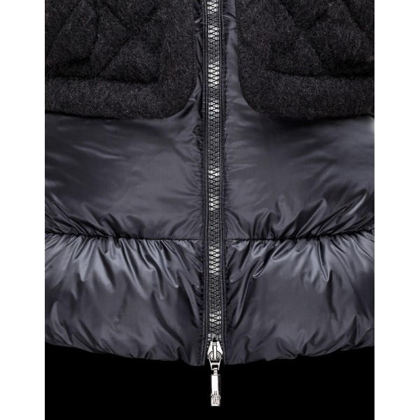 Moncler Donna Giù cappotto grigio Presa M1150